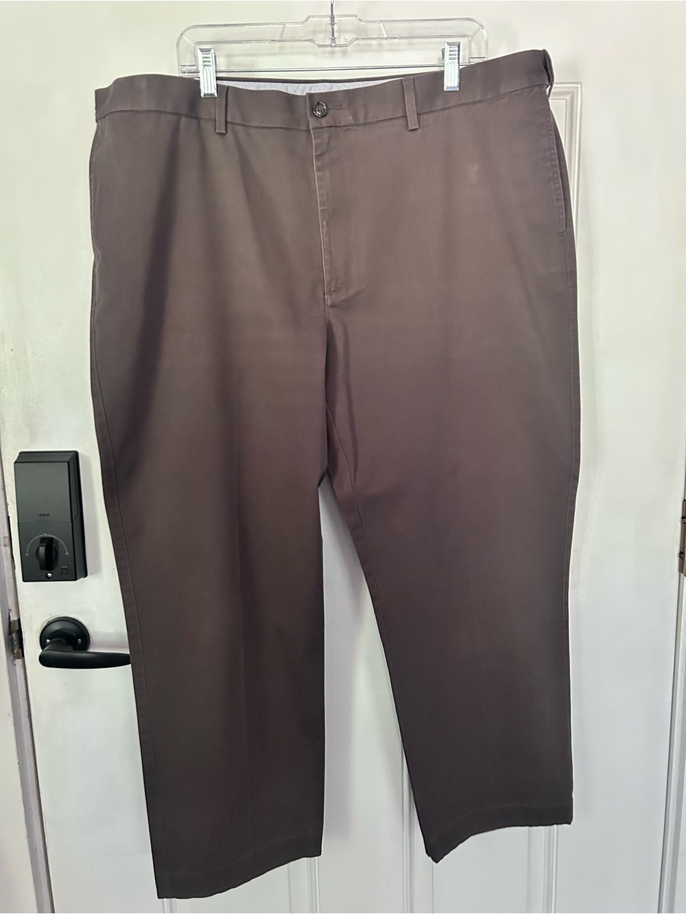 Savane Men's Dark Brown Straight-Leg Dress Pants